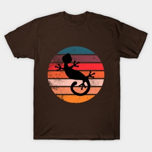 Gecko Lizard Retro Logo T-Shirt